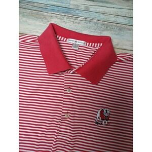Peter Millar Mens Large Short Sleeve Georgia Bulldogs Polo